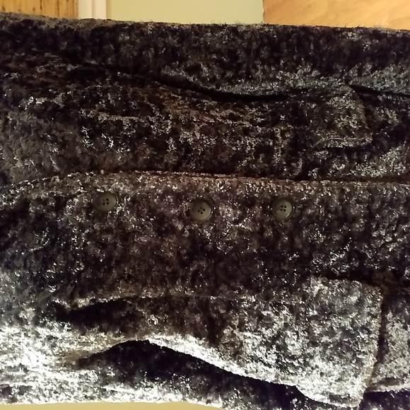 M.E. Faux Fur Curly Persian Lamb Coat In Gray Size 10 - Picture 2 of 6